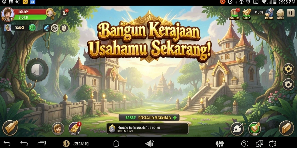 Screenshot gameplay <strong>555F</strong> menampilkan serunya membangun bisnis Tycoon.