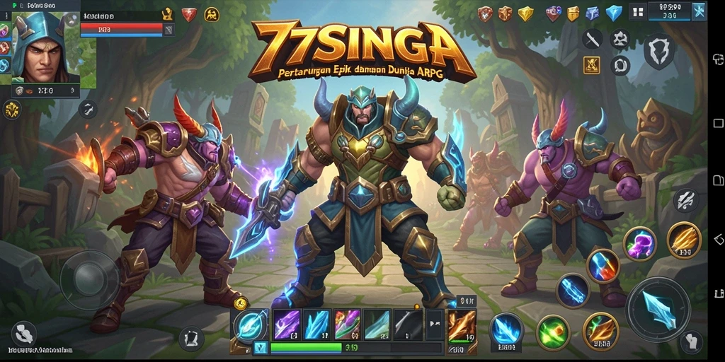 Gameplay seru dan mendebarkan dalam 77SINGA, penuh aksi ARPG.