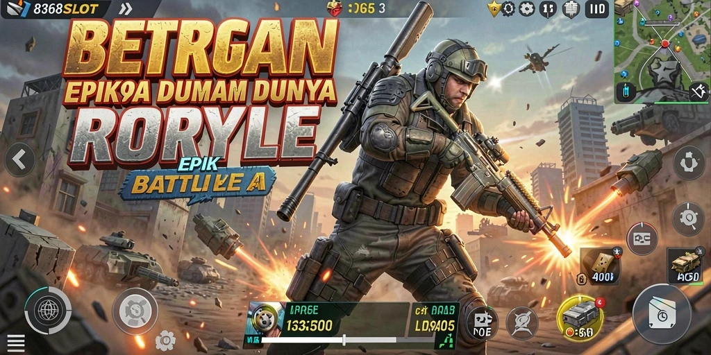 Tangkapan layar aksi mendebarkan dalam 8368SLOT Battle Royale.