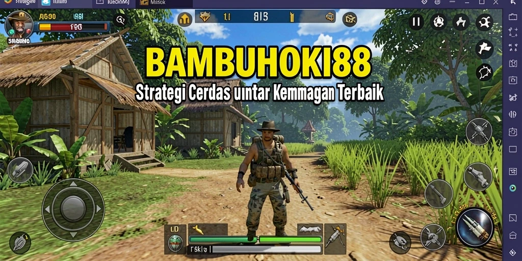 Tampilan menarik dari gameplay strategis BAMBUHOKI88.