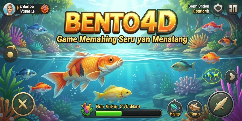 Screenshot gameplay BENTO4D yang menampilkan suasana memancing yang menakjubkan.