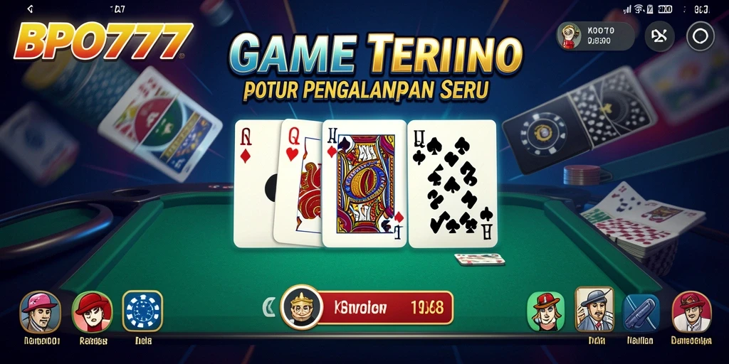 Screenshot gameplay BPO777 dengan teman-teman bermain domino bersama.