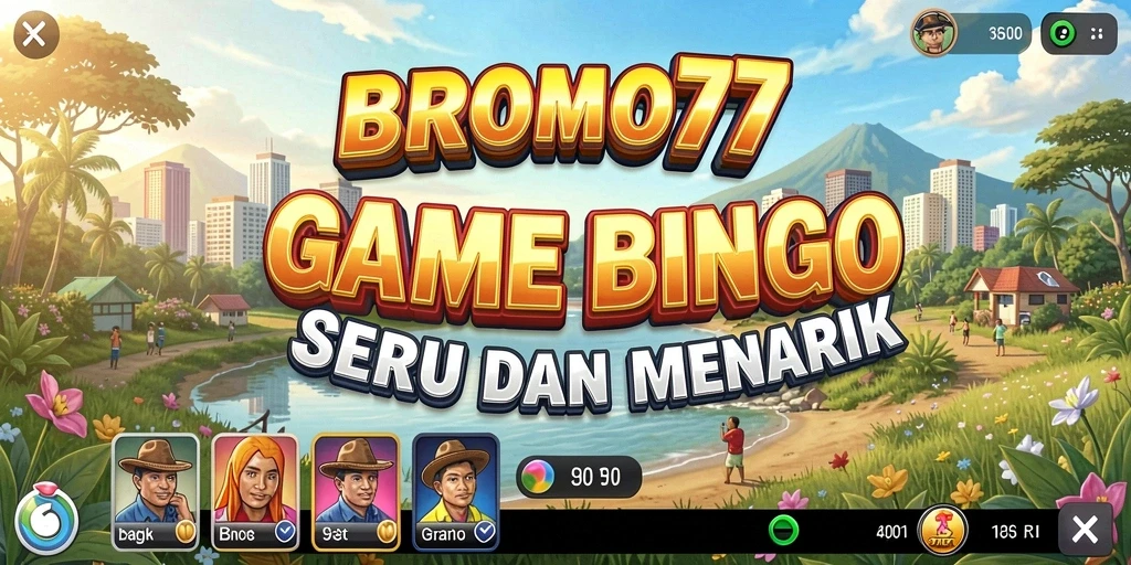 Screenshot permainan BROMO77 yang menunjukkan keseruan Bingo.