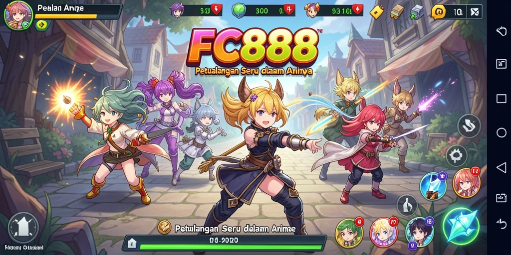 Gameplay seru FC888 yang menampilkan karakter Anime favorit.
