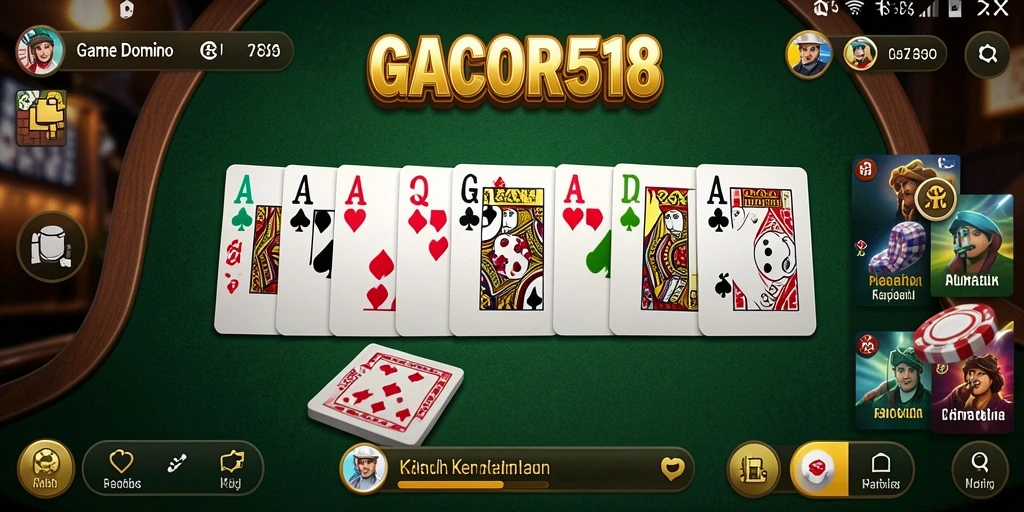 Tampilan menarik dari gameplay Domino GACOR518 yang menantang.