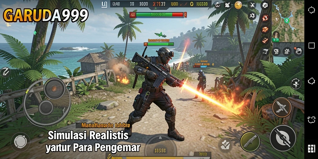 Screenshot menunjukkan pengalaman gameplay simulasi yang mendalam dan interaktif.