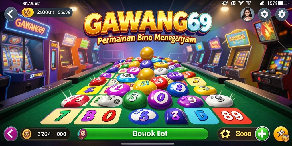 Screenshot gameplay GAWANG69 menampilkan suasana Bingo yang seru.