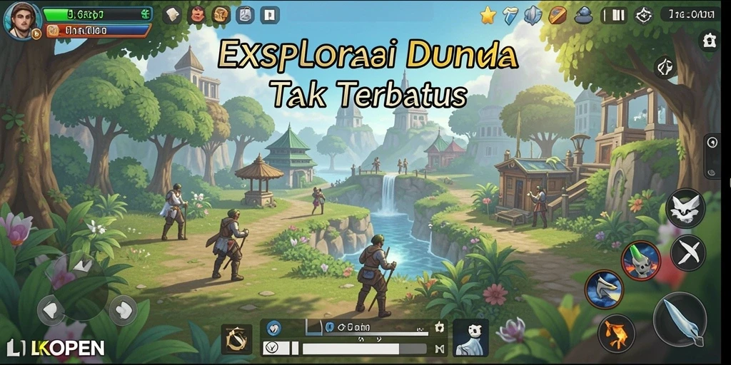 Gameplay LKOPEN yang menampilkan petualangan Open World yang mengesankan.