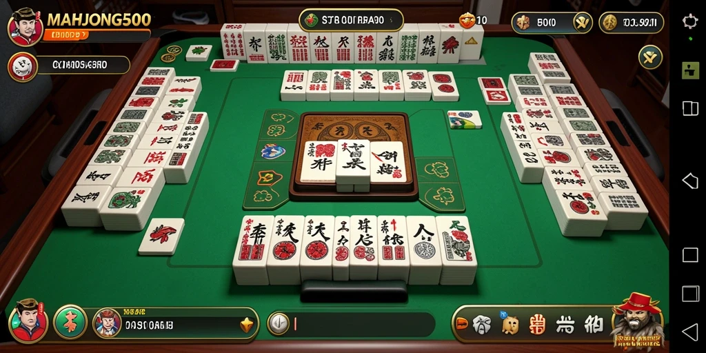 Tampilan gameplay MAHJONG500 yang menegangkan dan mendebarkan.