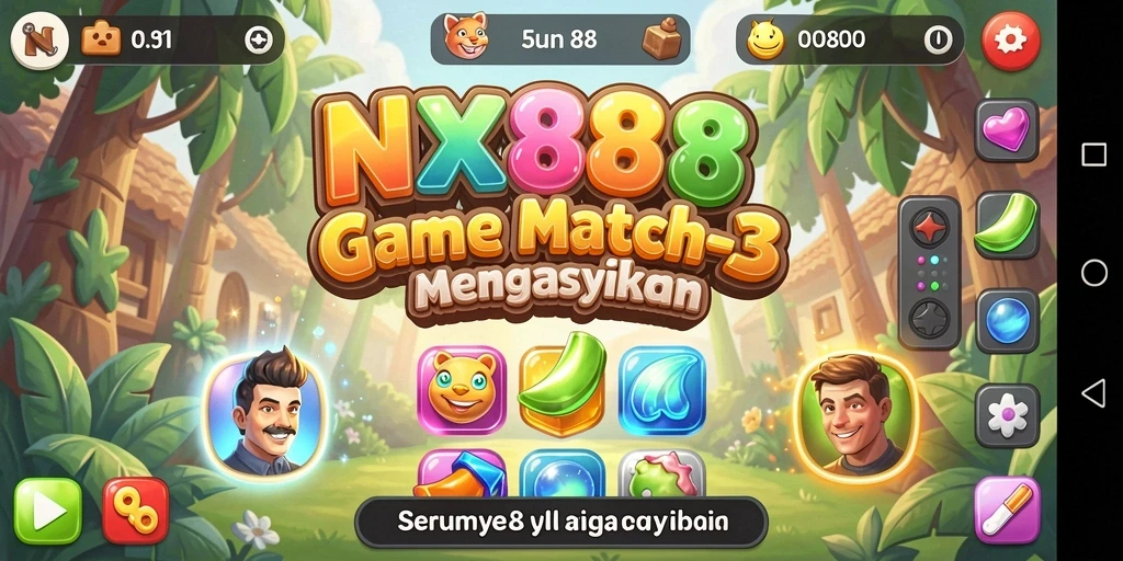 Tampilan gameplay NX888 yang penuh warna dan menarik.
