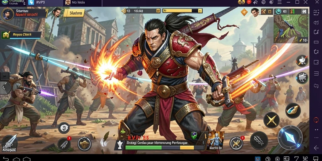 Tampilan gameplay seru dalam RVIP3 dengan strategi mendalam.
