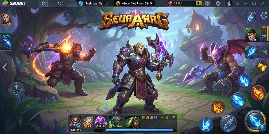 Screenshot gameplay ARPG SBOBET menampilkan pertarungan yang mendebarkan dan grafis yang menakjubkan.