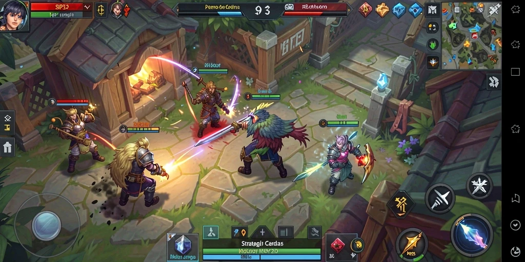 Screenshot gameplay SIP33 menampilkan strategi pertempuran yang intens.