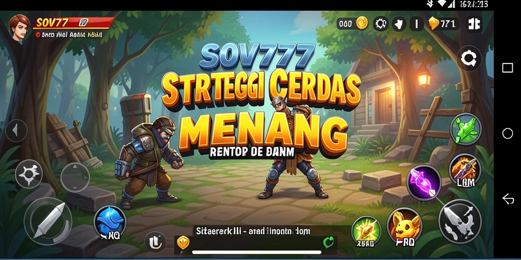 Tangkapan layar gameplay SOV777 yang menunjukkan strategi pertempuran.