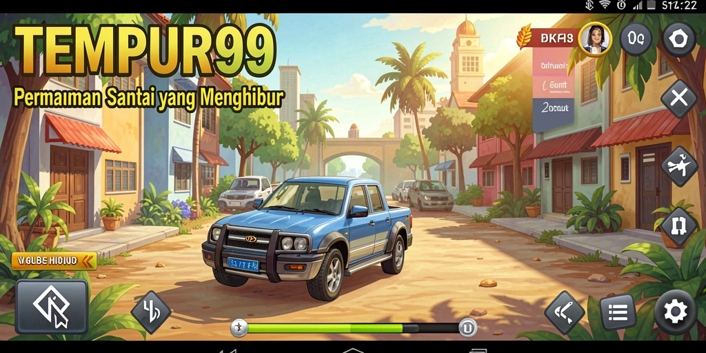 Tampilan gameplay menyenangkan dari TEMPUR99 dalam suasana santai.