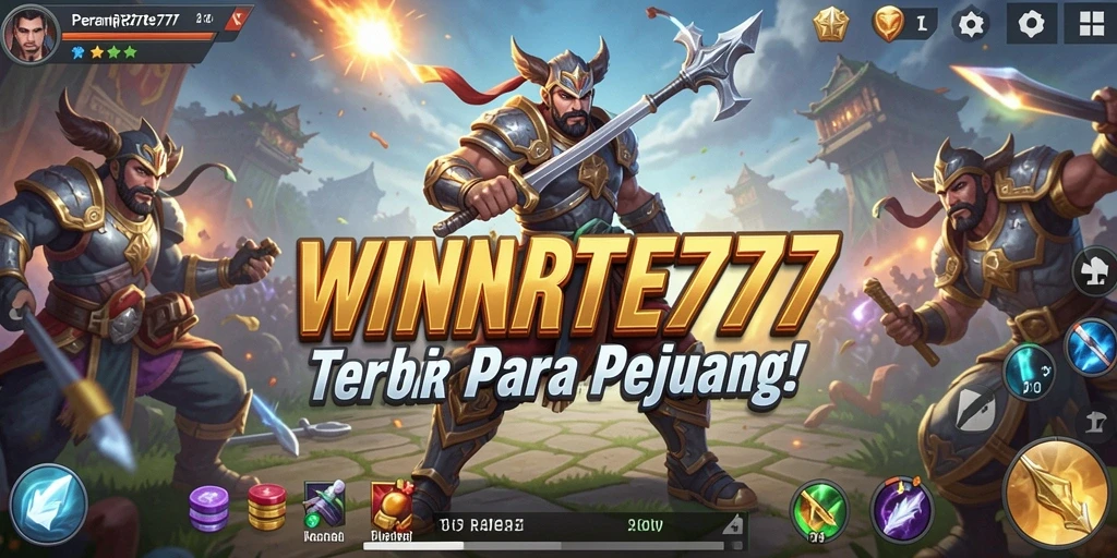 Tampilan utama gameplay seru dalam WINRATE777 Battle Royale.